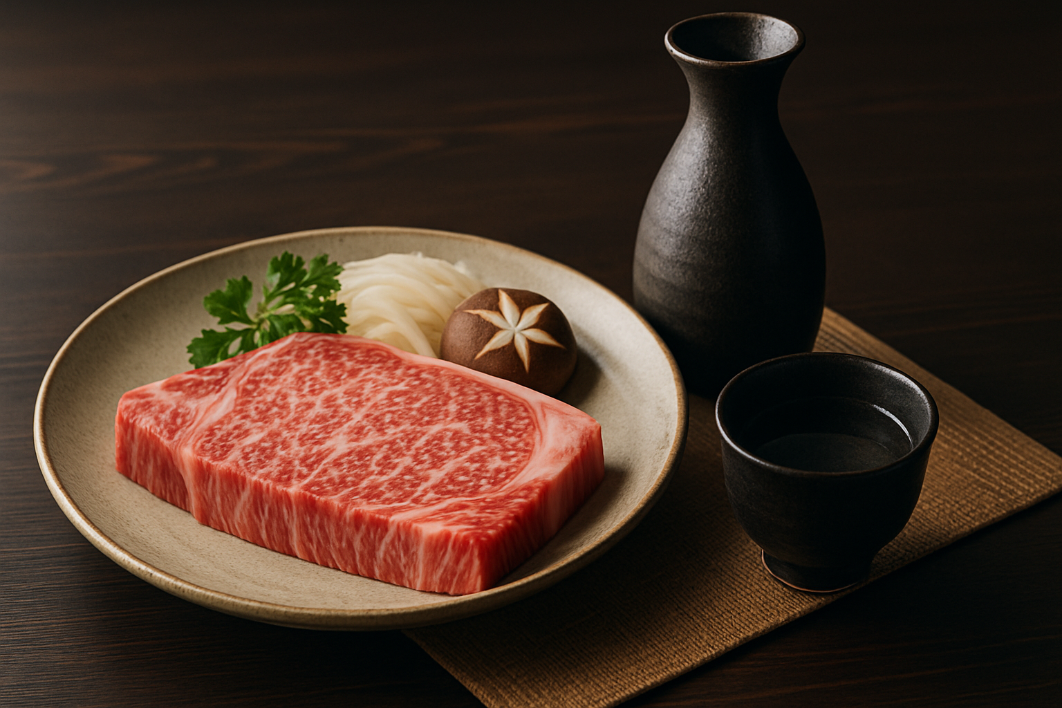 神戸ビーフのステーキ